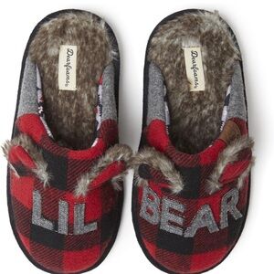 GUC Dearfoams Toddler Lil Bear and Baby Bear Slipper
